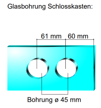 Glastürschloss GTS 25 Komplett Set
